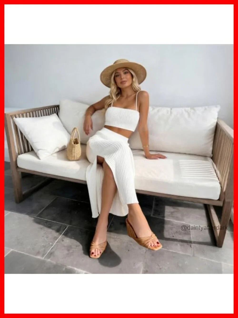 Women's Woven Straw Wedge Sandals Slip On Ankle Strap Summer